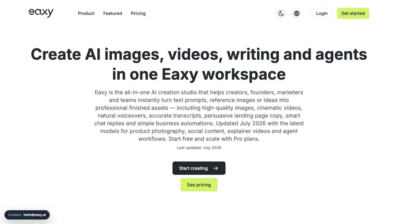 Eaxy AI — Vista previa en video