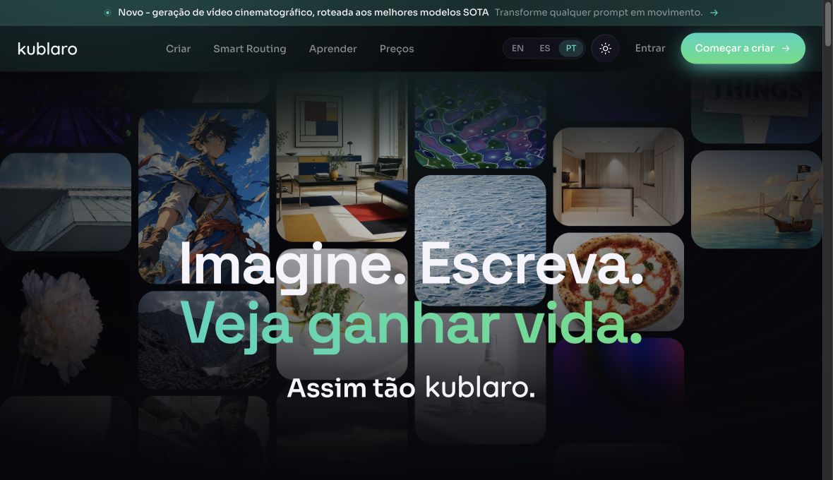 Kublaro product interface