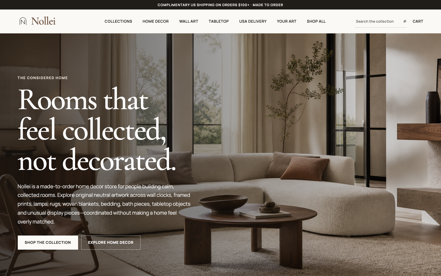 Nollei product interface