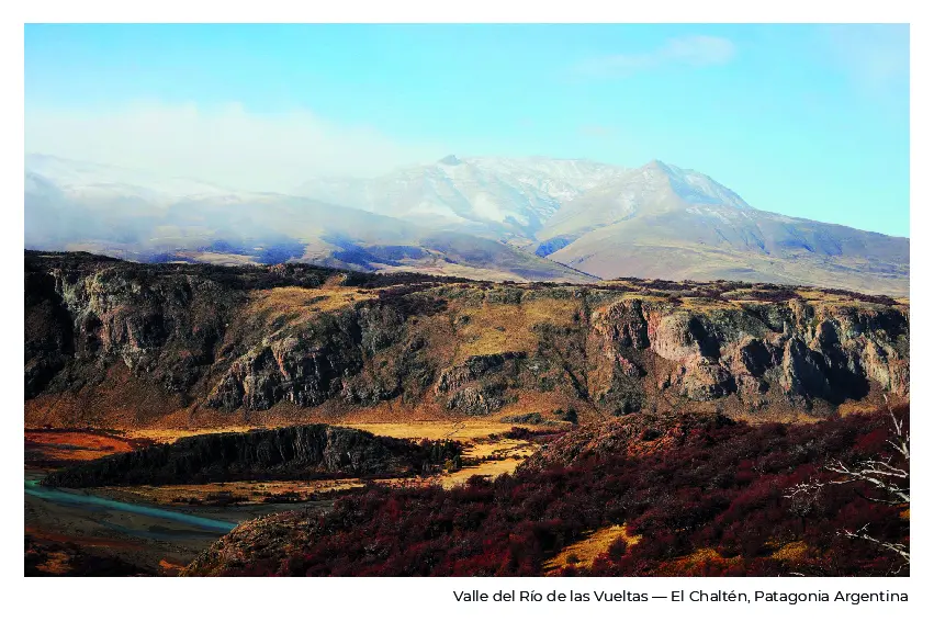 Postal front from a trip through southern Argentina