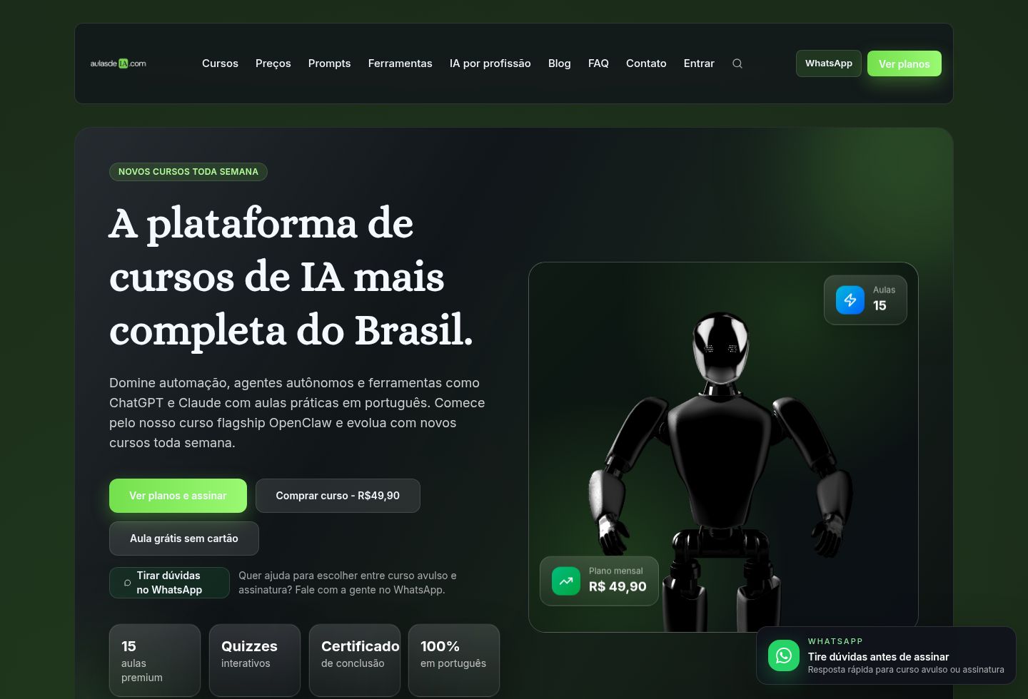 Aulas de IA primary visual