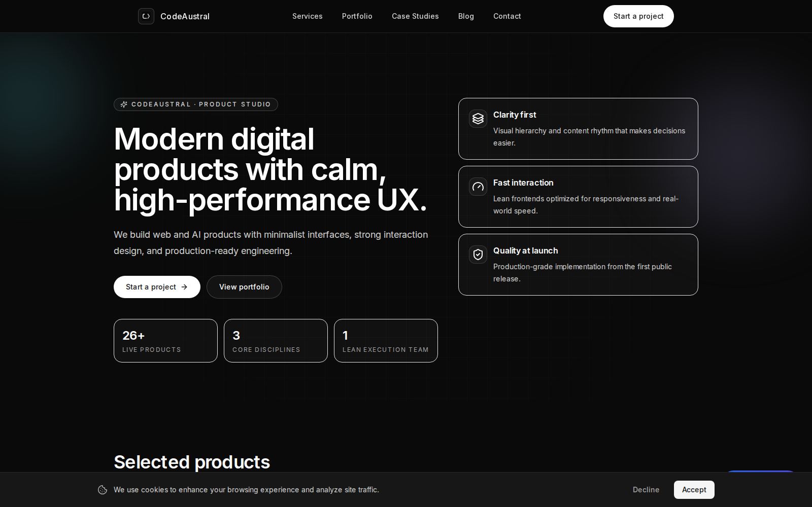 CodeAustral Portfolio cover