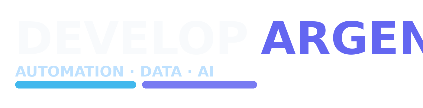 Develop Argentina Logo Wordmark Light