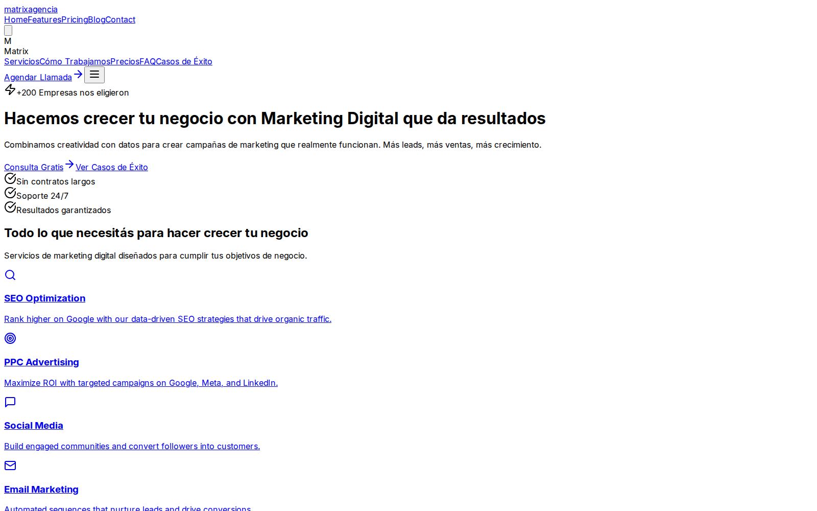 Matrix Agencia Portfolio cover