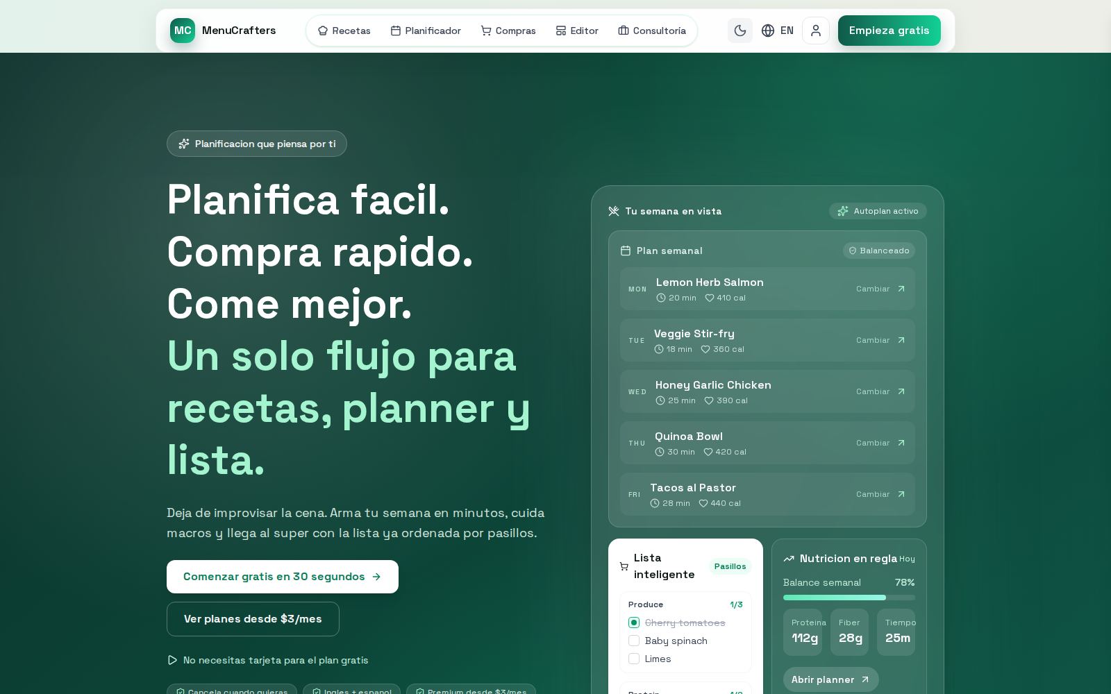 MenuCrafters Portfolio cover