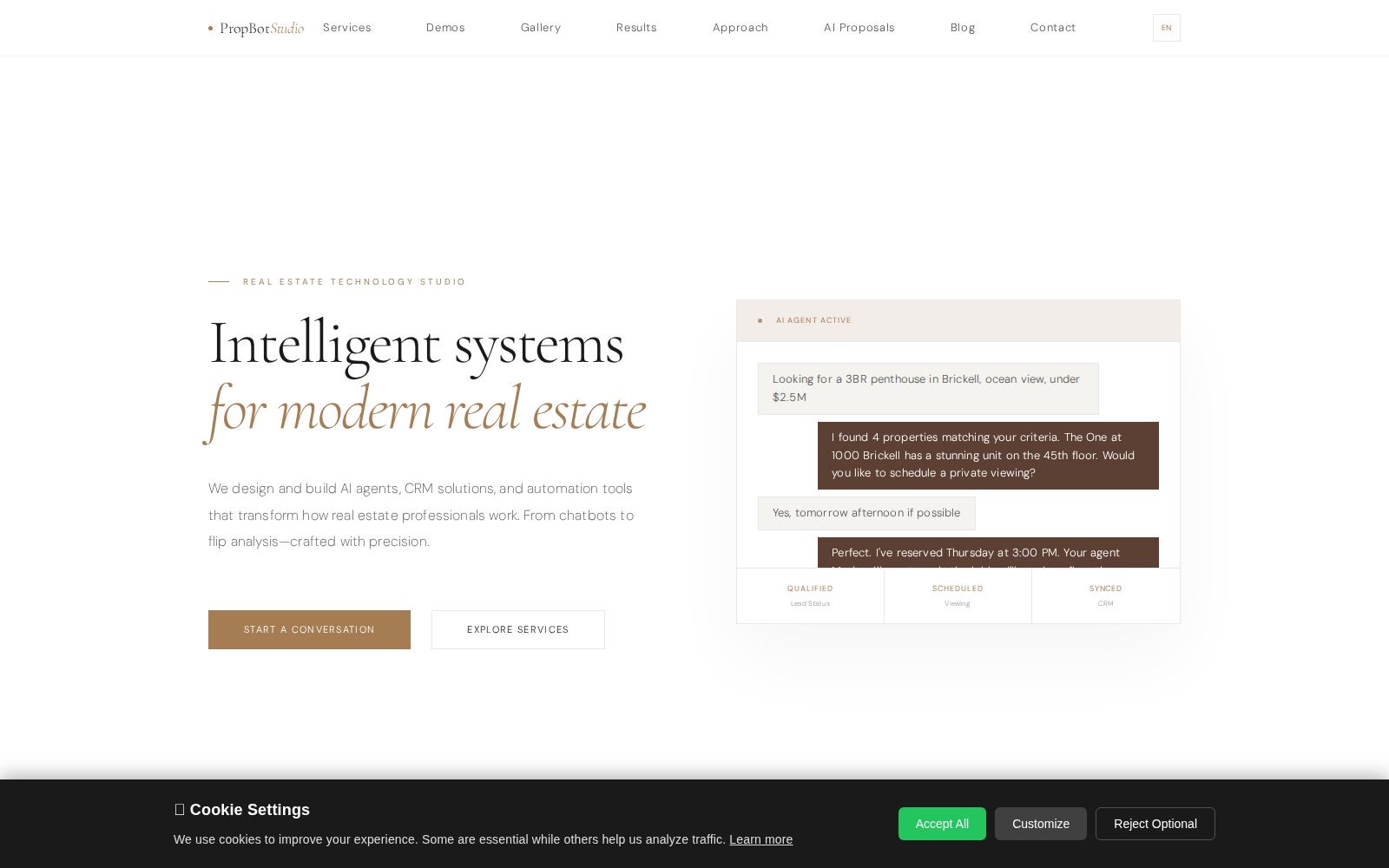 PropBot Studio Portfolio cover