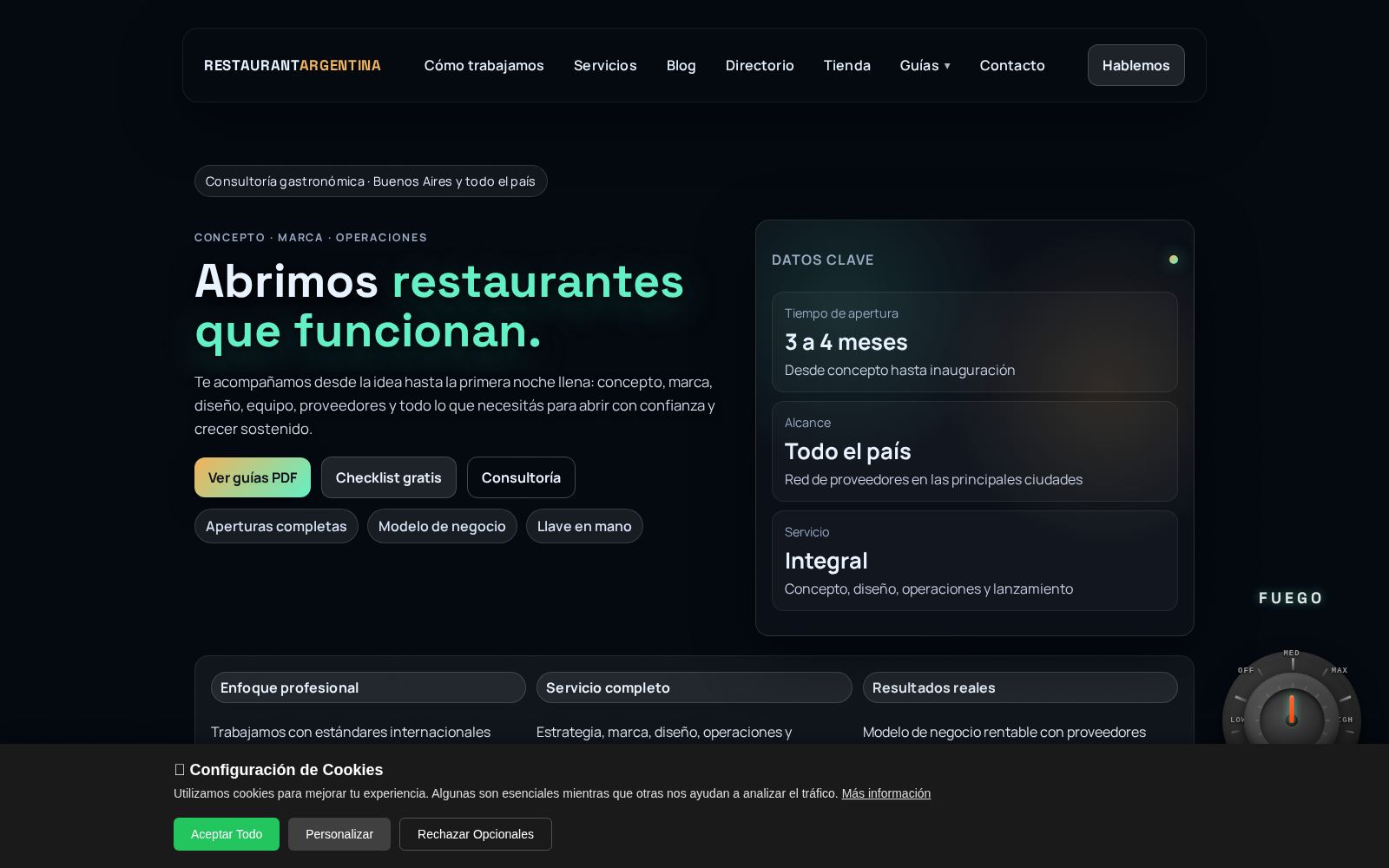 Restaurant Argentina Portfolio cover