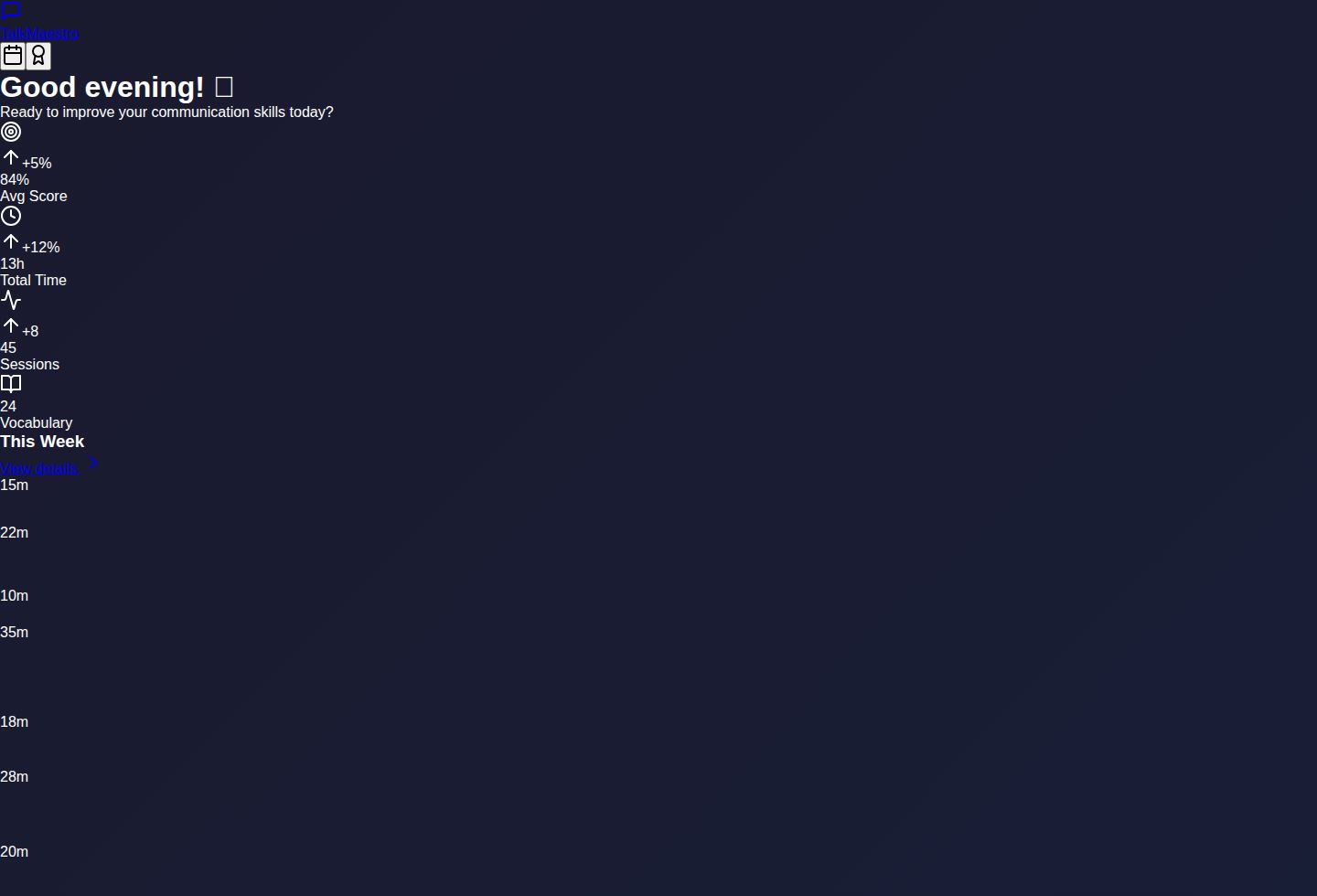 TalkMaestro primary visual